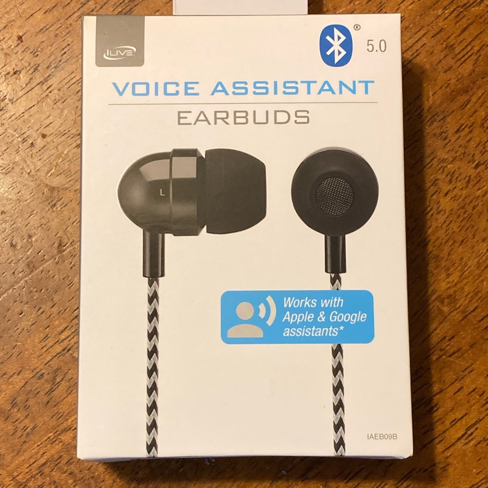 New in box. ILive Voice Assistant Earbuds